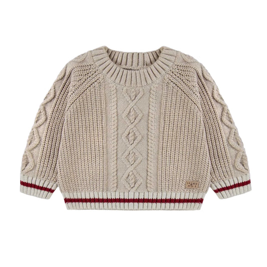 Knit Baby Sweater - Beige