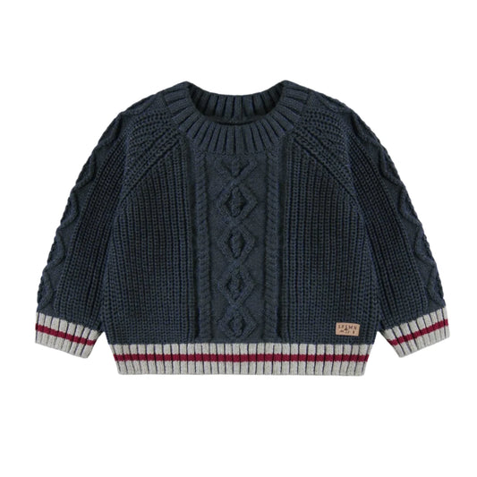 Knit Baby Sweater - Navy