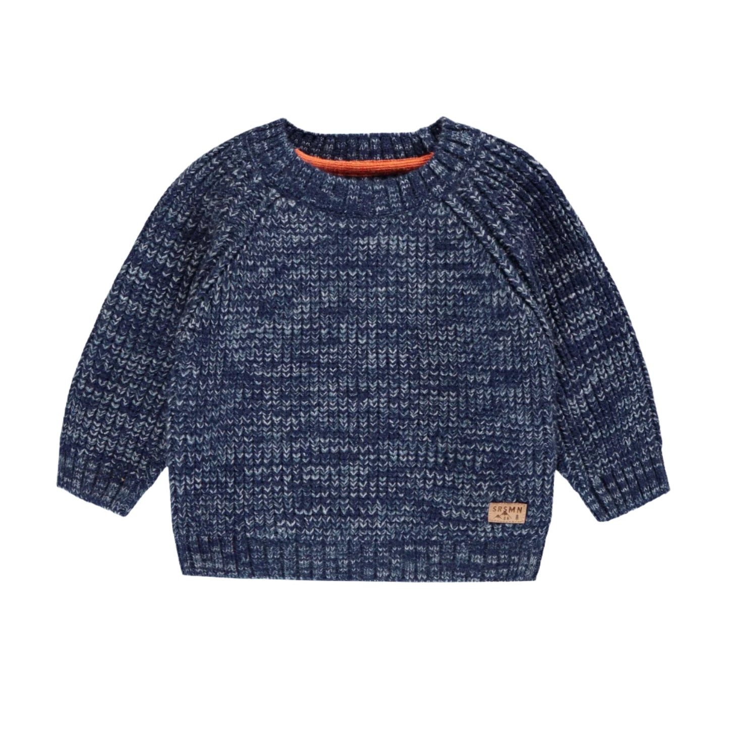 Knit Baby Sweater - Heathered Blue