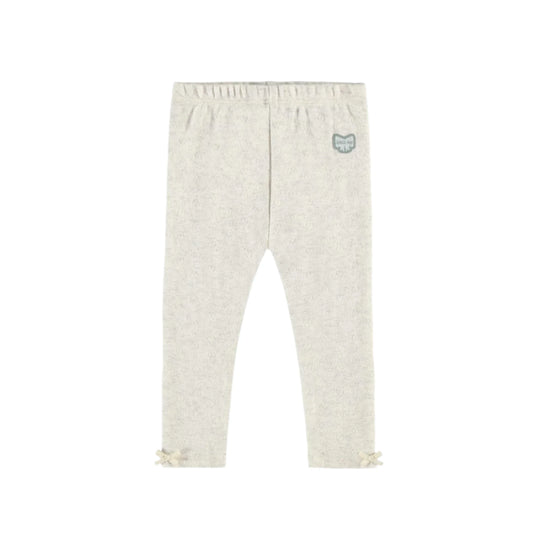 Pointelle Knit Baby Leggings - Cream