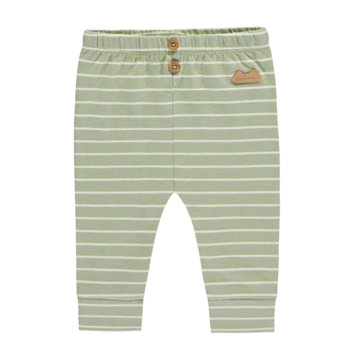 Cotton Leggings - Sage Stripe