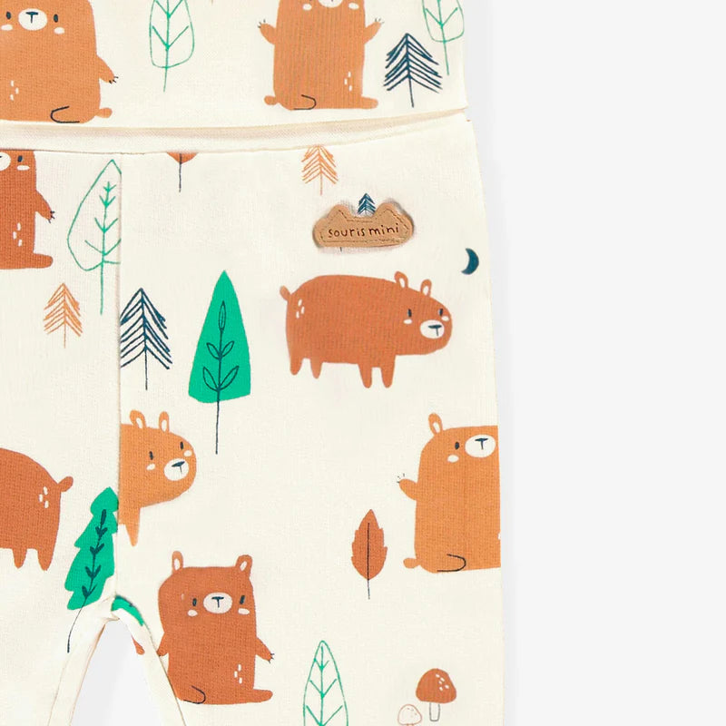Cream Pants - Forest Animals