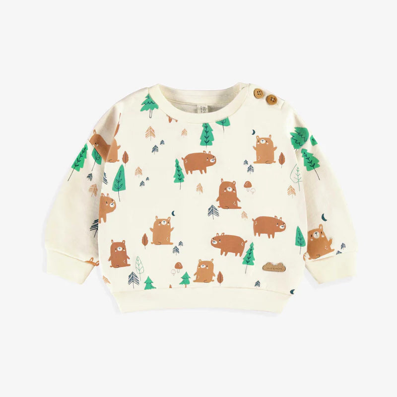 Cream Sweater - Forest Animals
