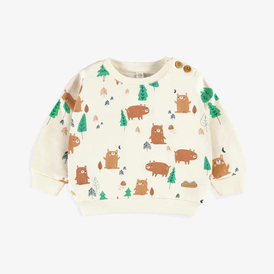 Cream Sweater - Forest Animals