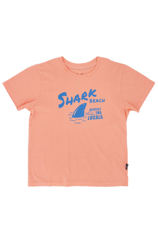 Shark Beach Vintage Tee - Papaya