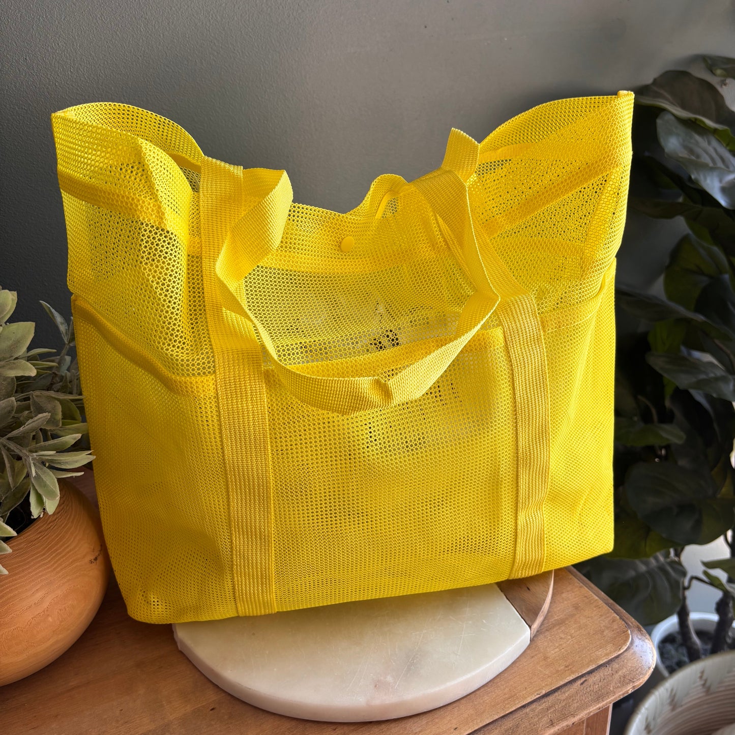 Mesh Tote Bag - Yellow