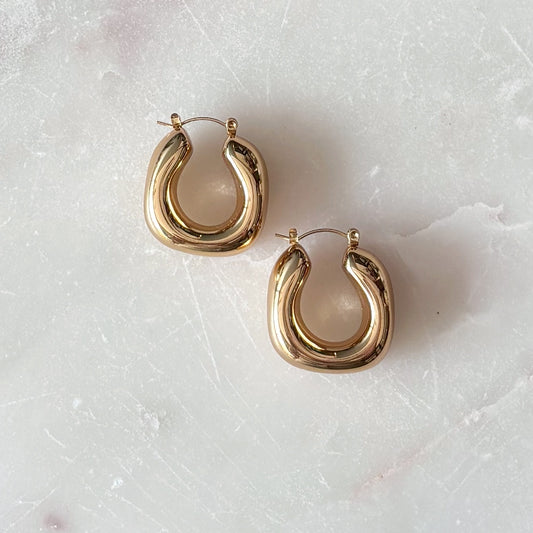 Gold Chunky Hoop Earrings