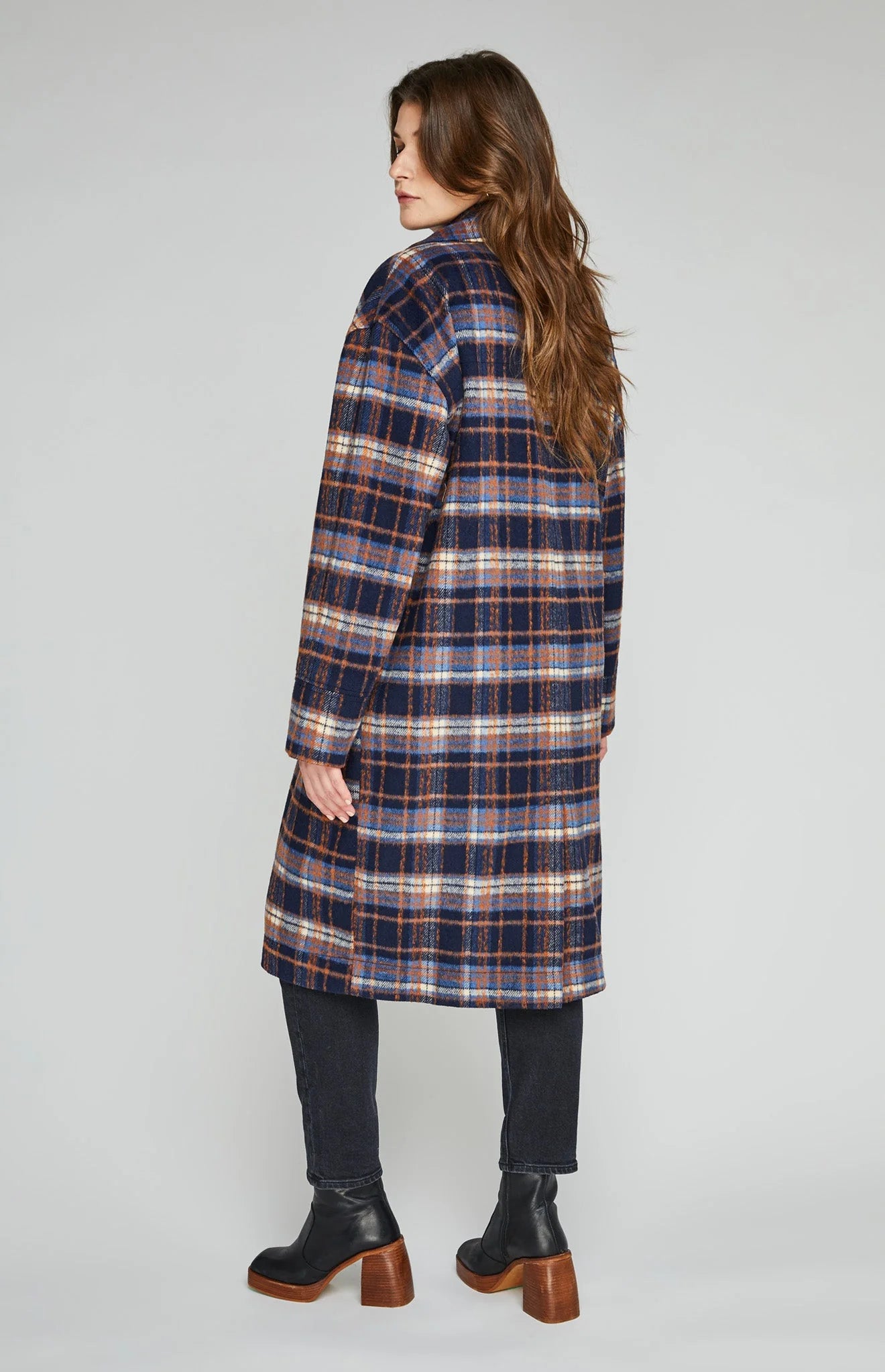 Ezra Coat - Navy Plaid
