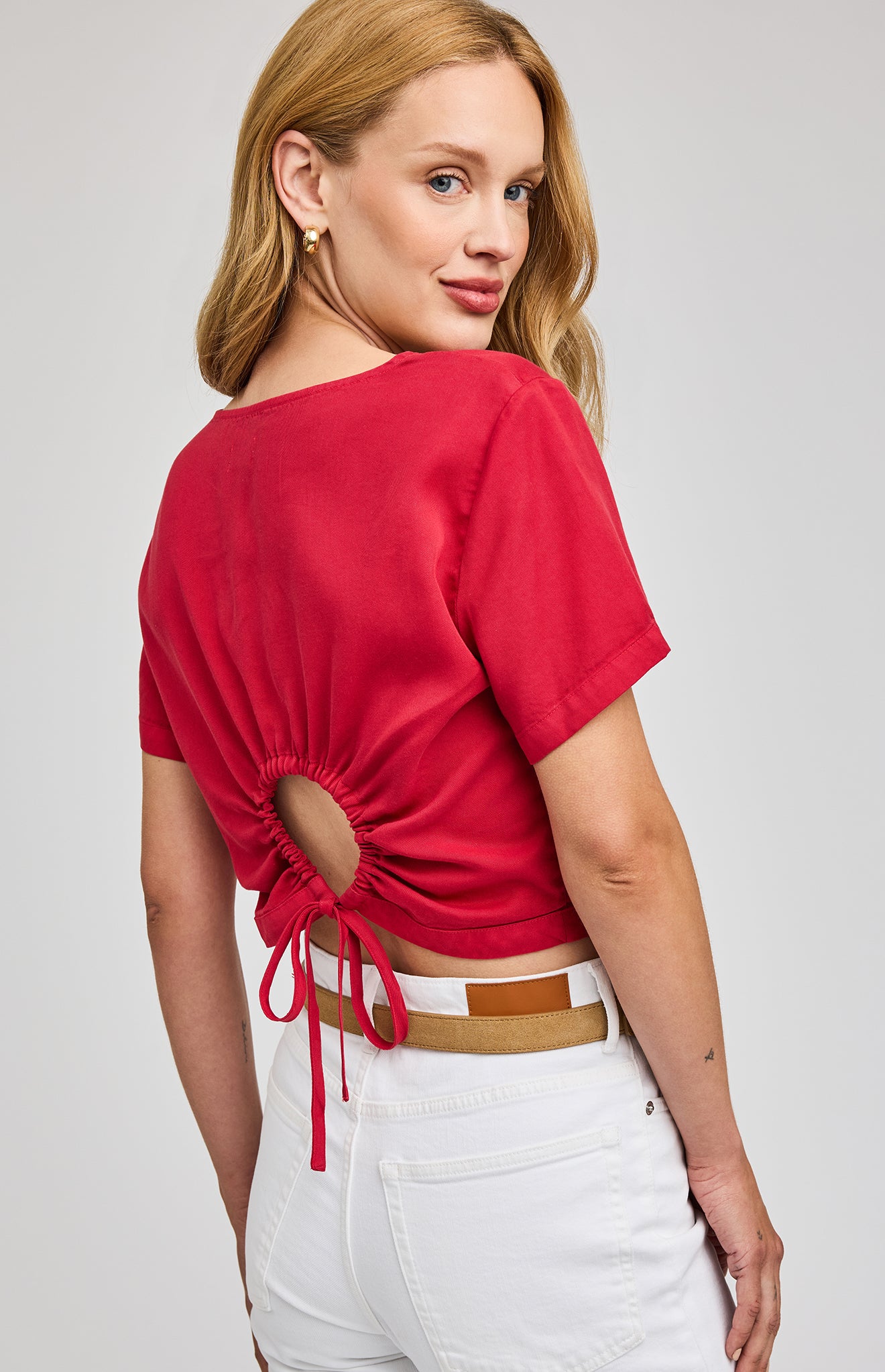 Alessandra Top - Washed Garnet