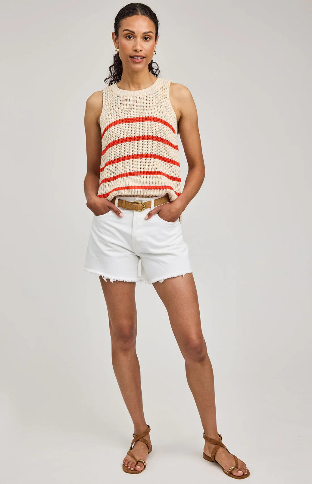 Andrea Knit Tank - Grenadine Stripe