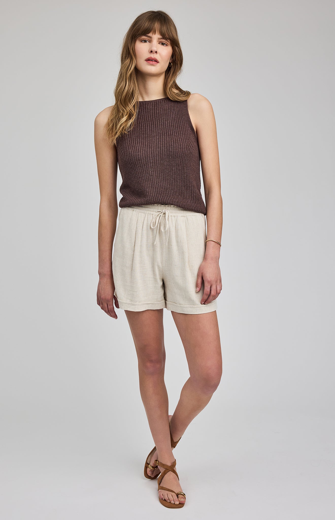 Juno Shorts - Linen Beige