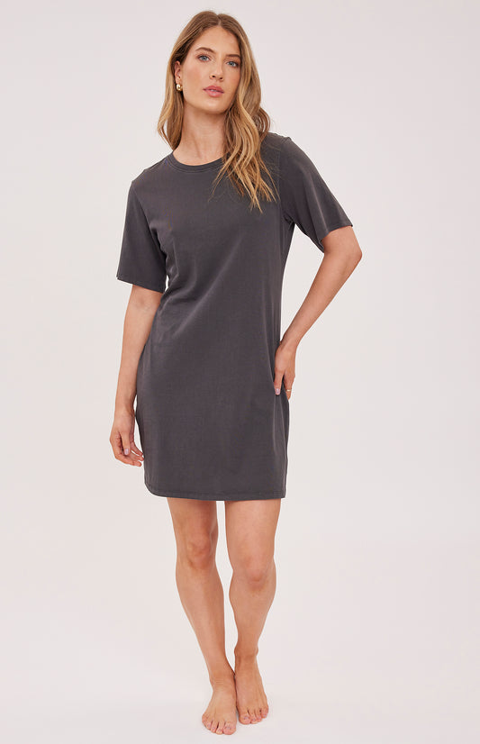 Cindy T-Shirt Dress - Washed Black