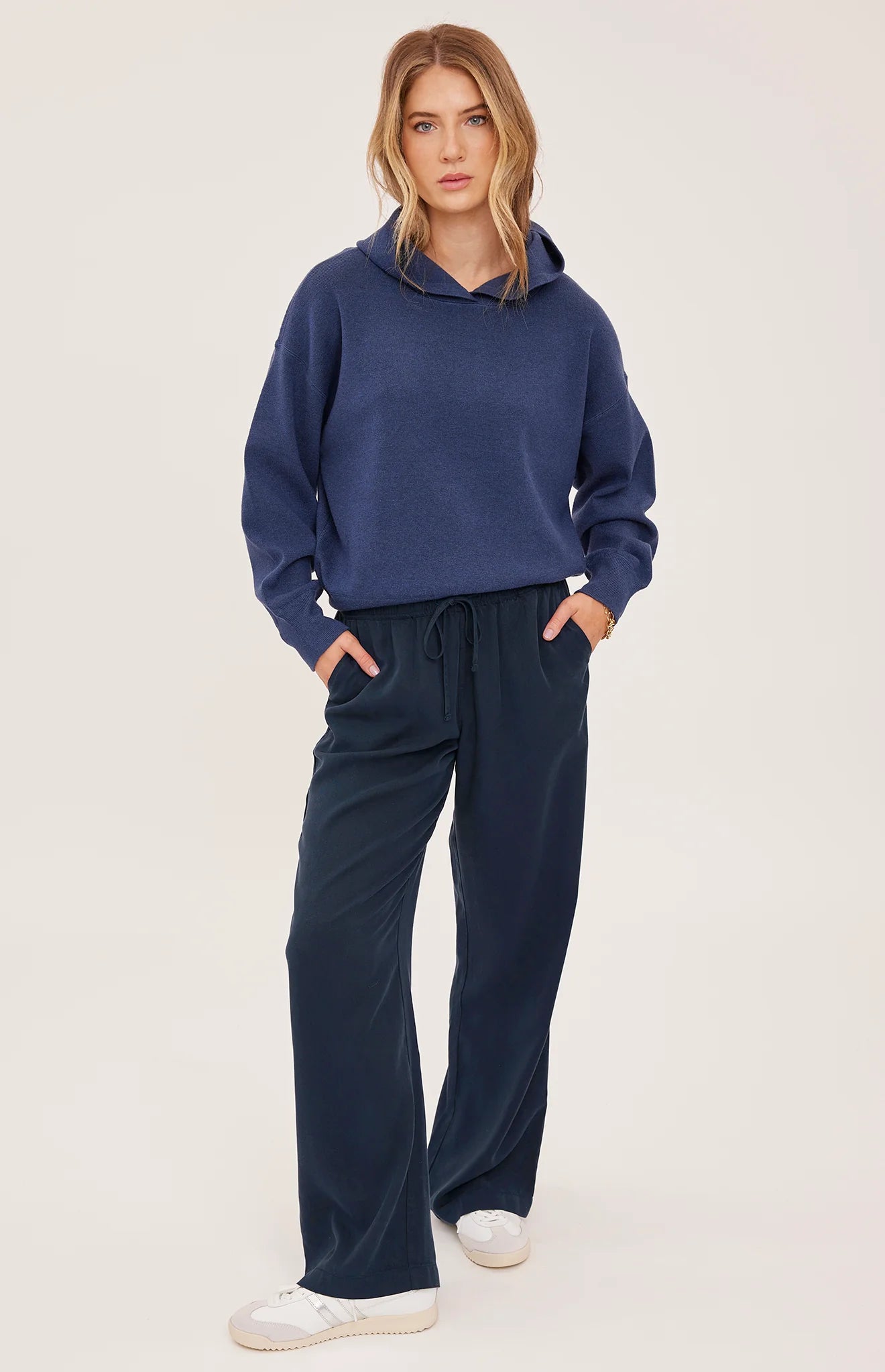Grayson Hooded Sweatshirt - Heather Navy