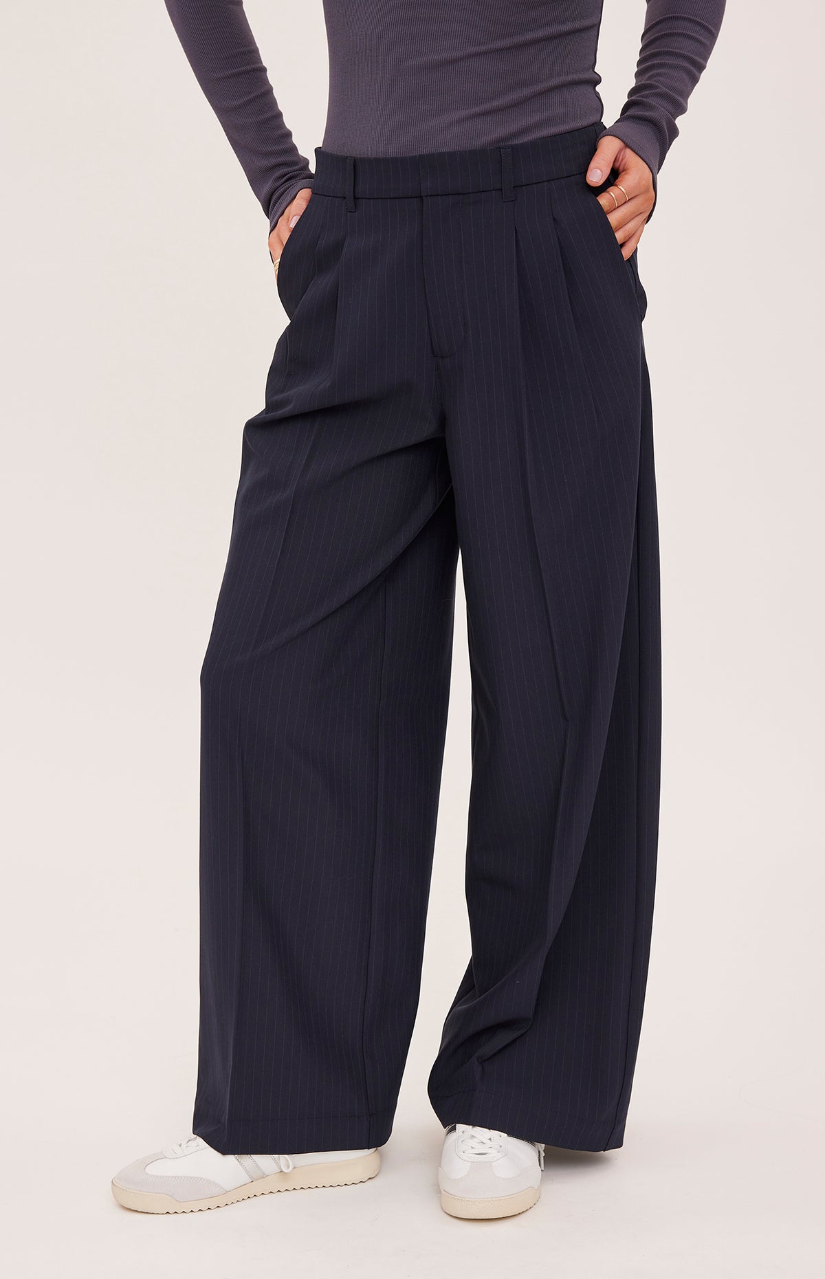 Collins Pants - Navy Pinstripe