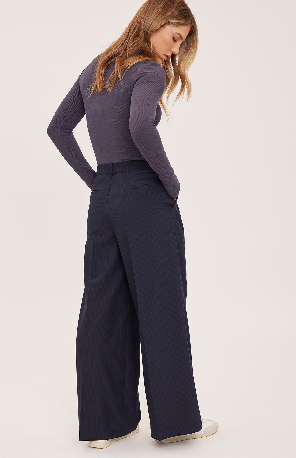 Collins Pants - Navy Pinstripe