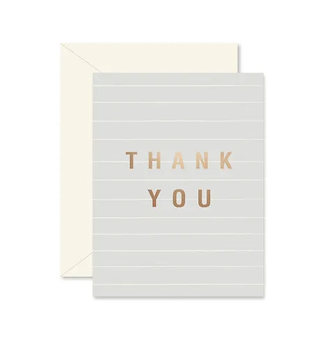 Card - Thank You (Grey Stripe)