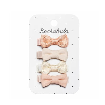 Mini Clip Set - Linen Bows