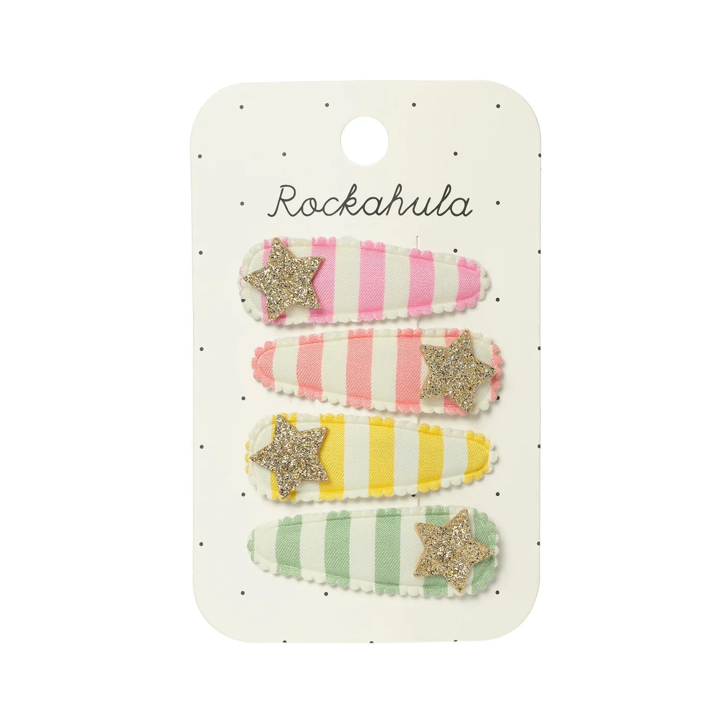 Fabric Clip Set - Stripy Star