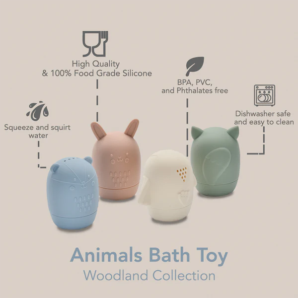 Animal Bath Toys - Woodland