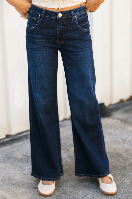 Maya High Rise Wide Leg - Angelically Wash