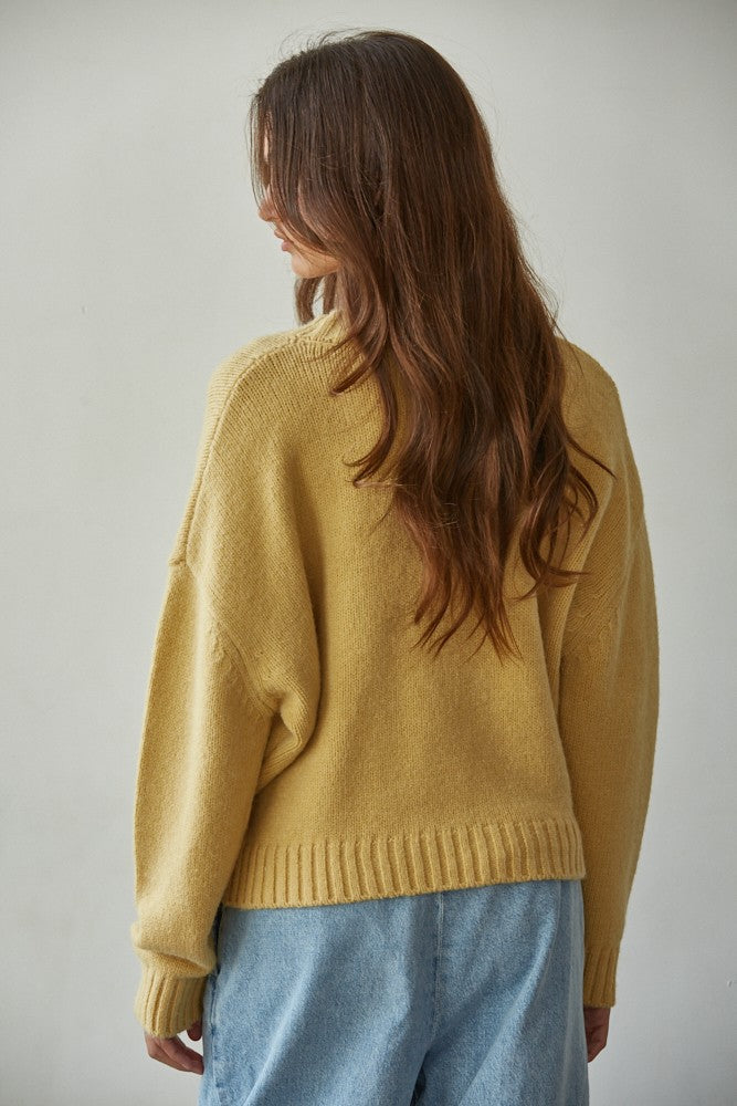 Knit Crewneck Sweater - Honey
