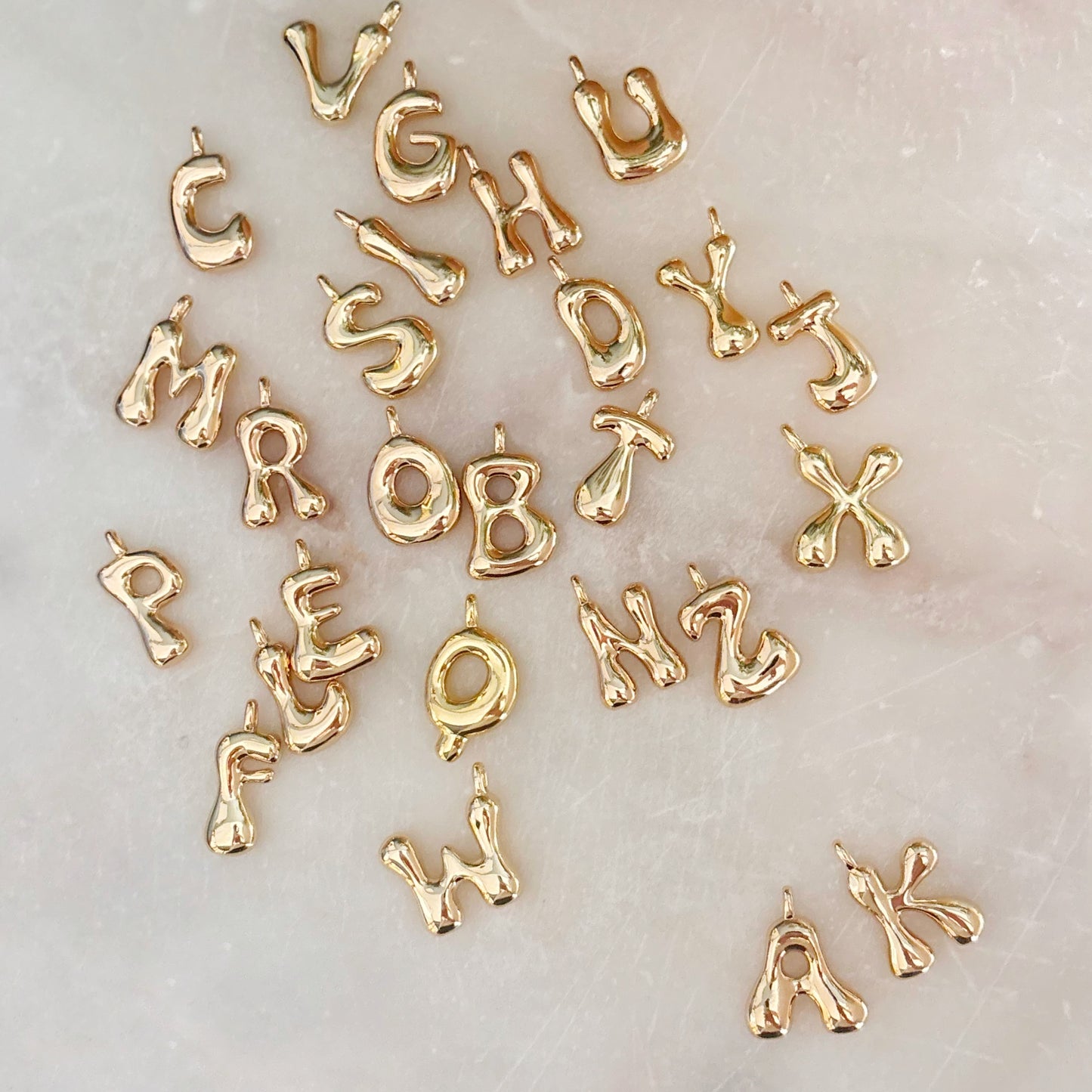 Chunky Gold Letter Charm