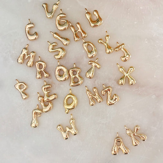 Chunky Gold Letter Charm