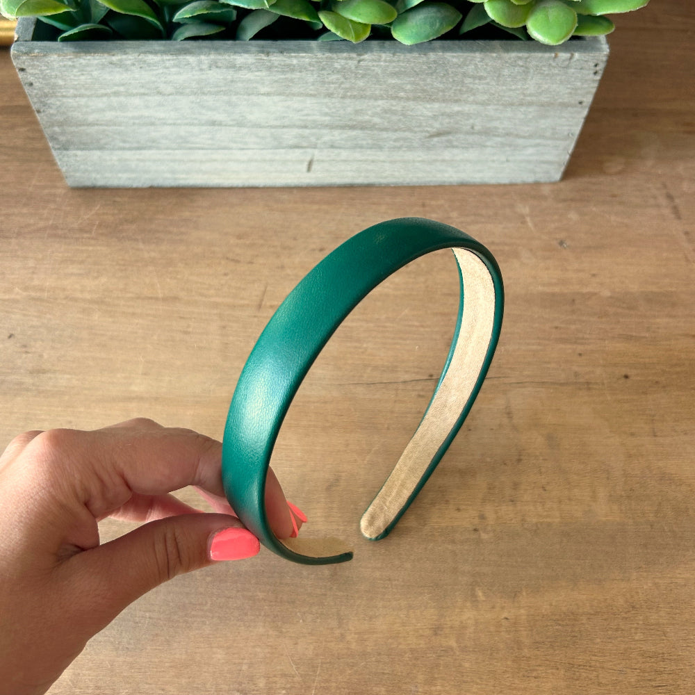 Leatherette Headband - Juniper