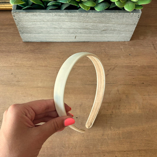 Leatherette Headband - Ivory