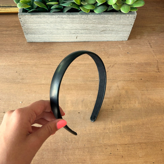 Leatherette Headband - Black
