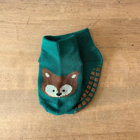 Baby Grip Socks - Green Fox