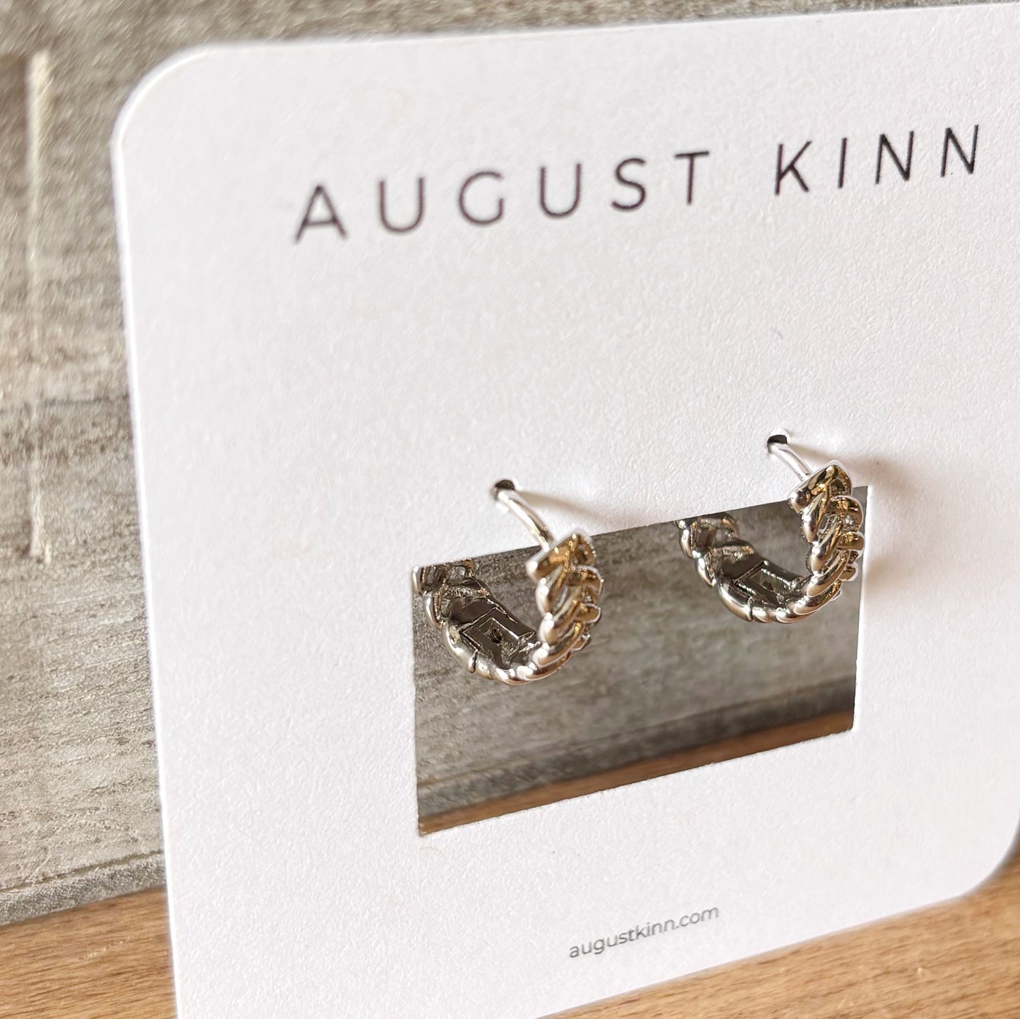 Braided Hoop Earrings - Silver