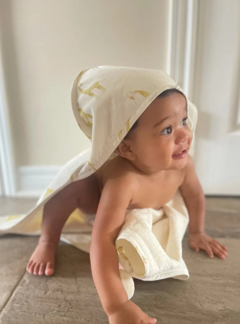 Hooded Towel - Follow Me Giraffe
