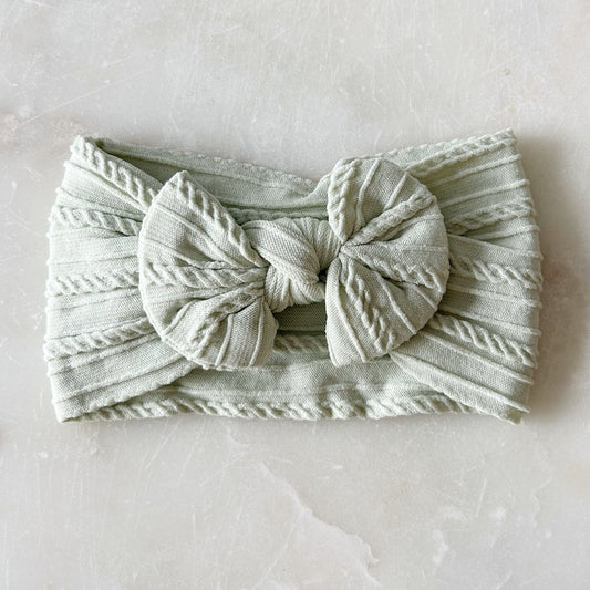 Stretchy Bow Headband - Mint
