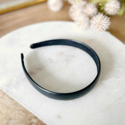 Leatherette Headband - Black