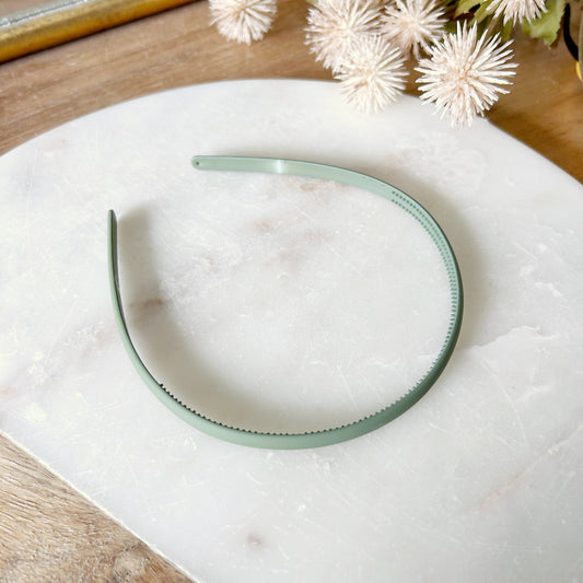 Matte Headband - Olive Green