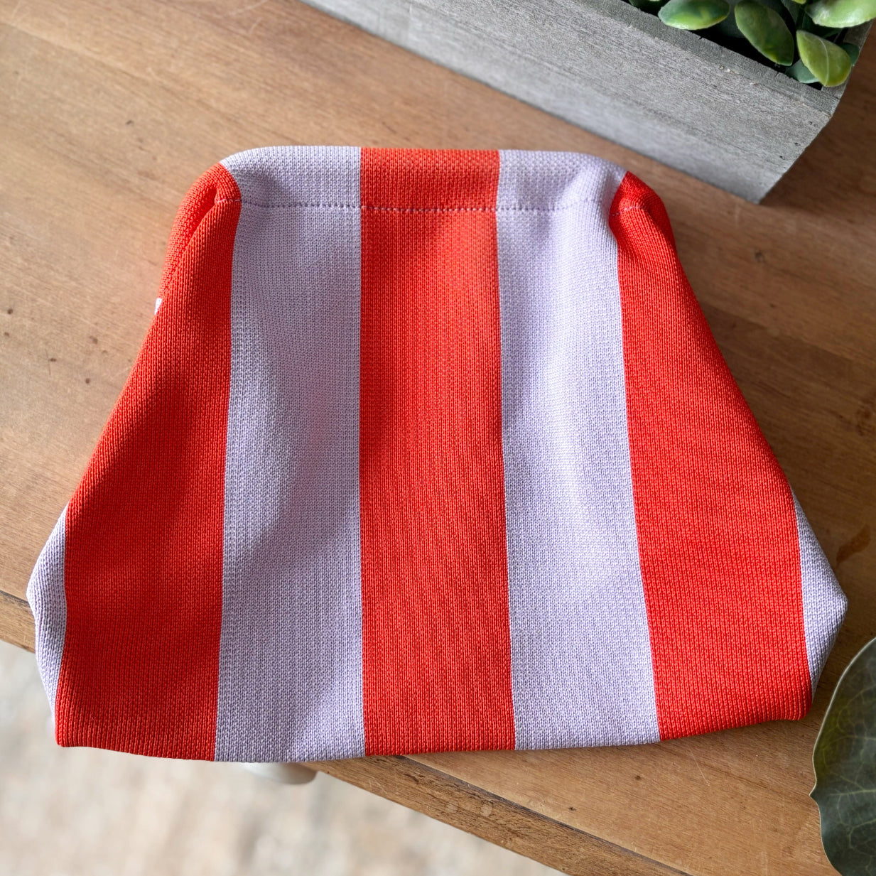 Summer Clutch - Lava/Lilac Stripes