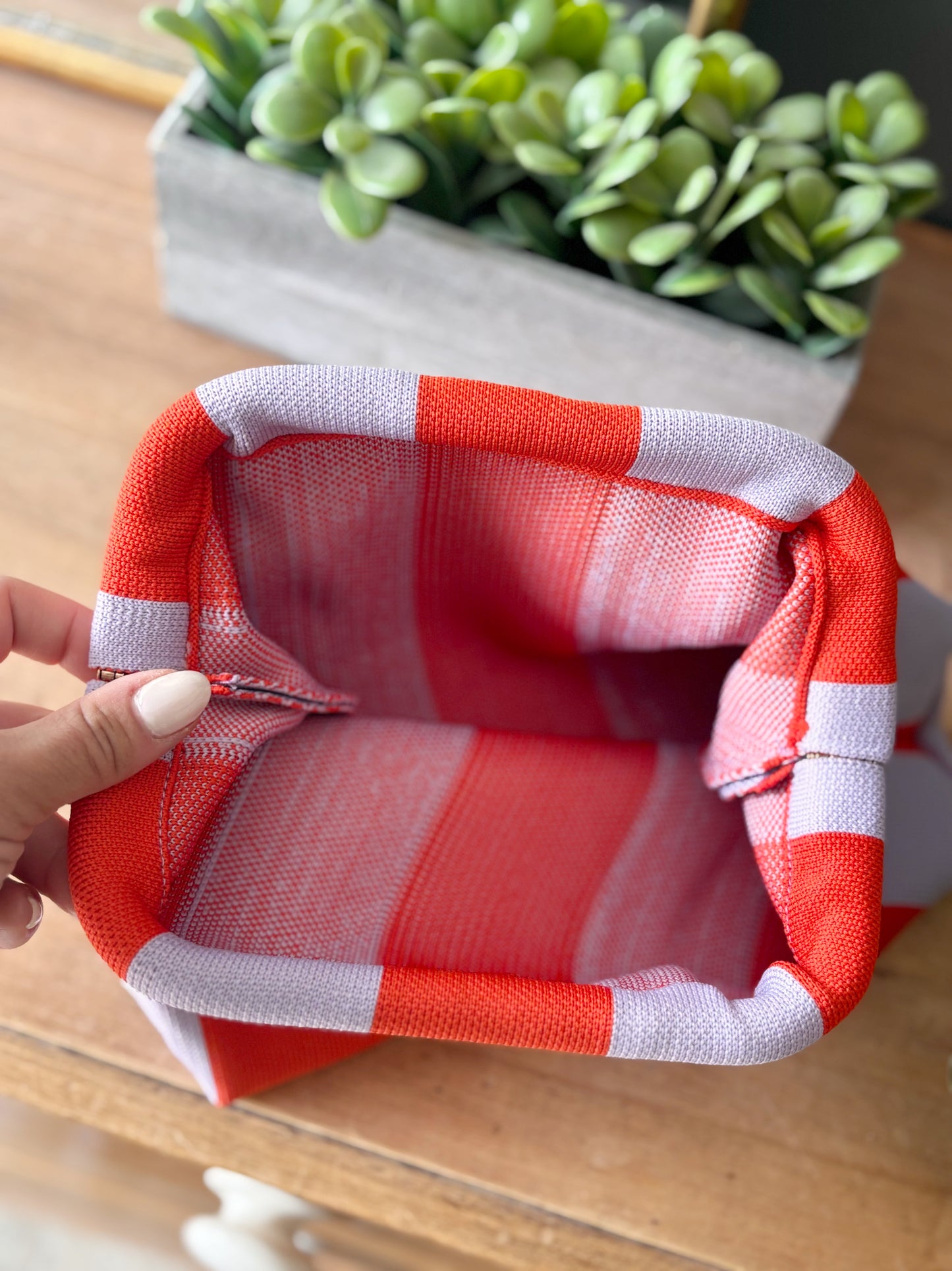 Summer Clutch - Lava/Lilac Stripes
