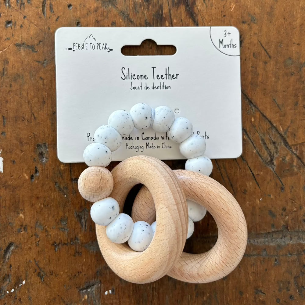 Ring Teether - White Speckle