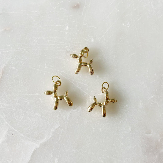 Balloon Dog Charm - Gold