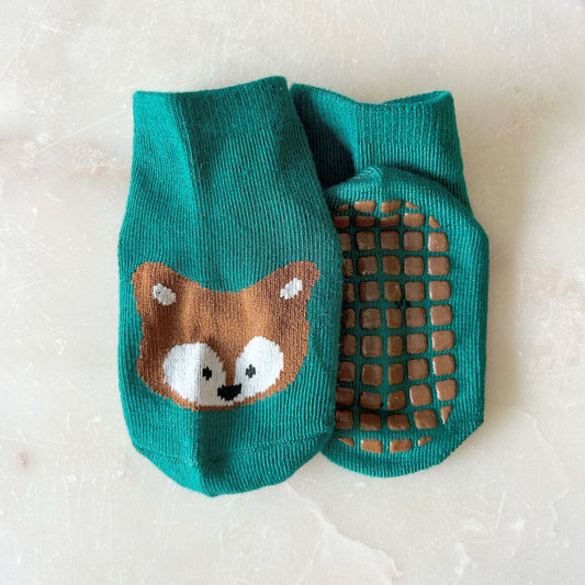 Baby Grip Socks - Green Fox