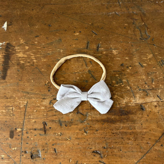 Baby Bow Headband - Grey