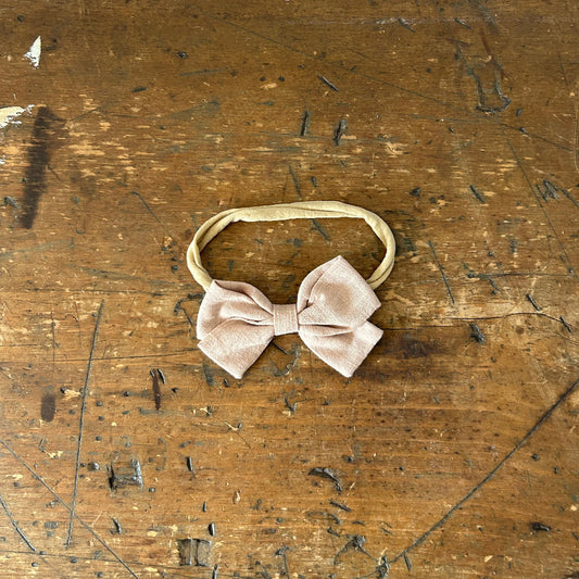 Baby Bow Headband - Latte