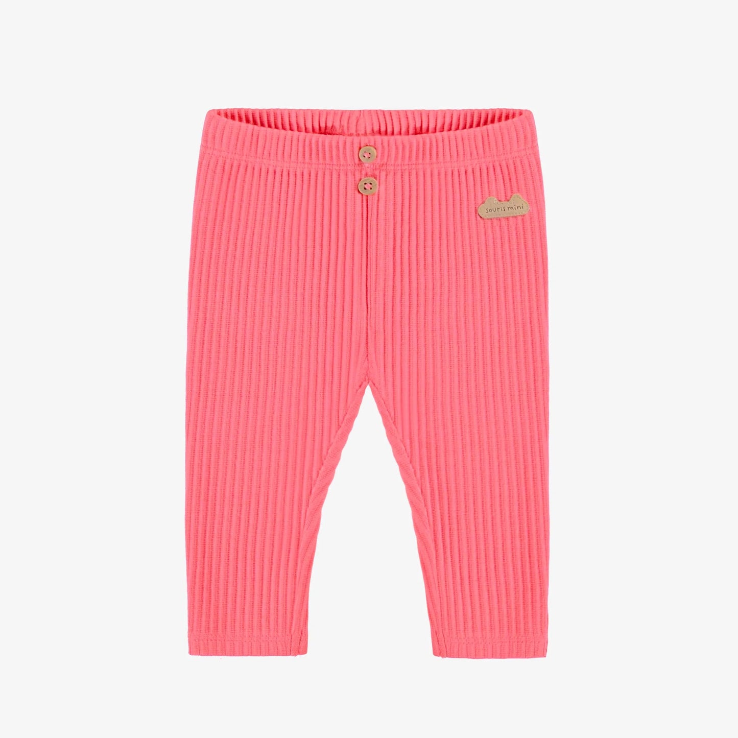 Rib Knit Legging - Bright Pink