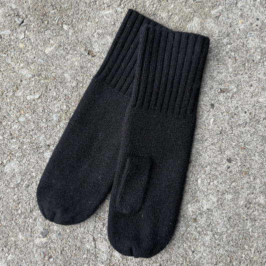 Molly Cashmere and Wool Mittens - Black