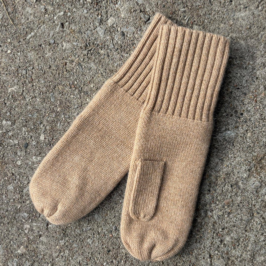 Molly Cashmere and Wool Mittens - Camel