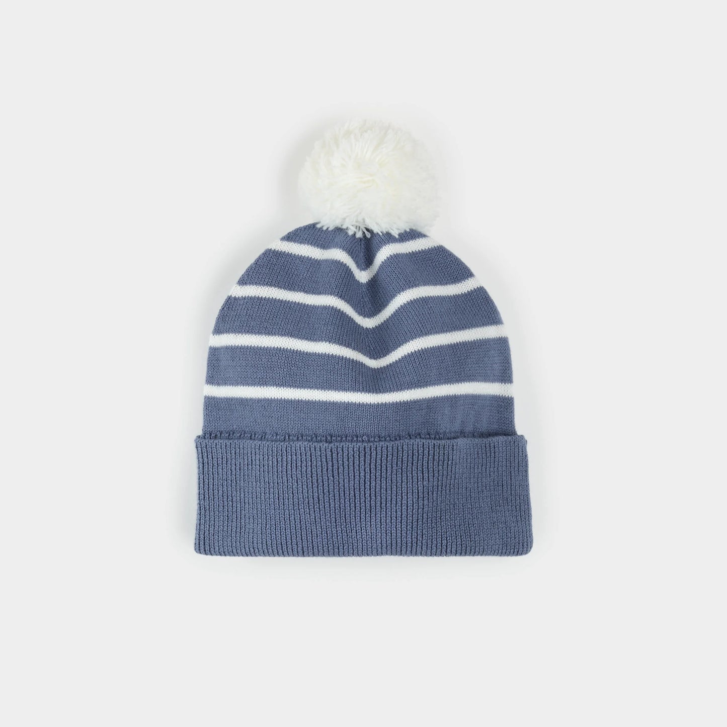 Striped Knit Hat - Denim Blue