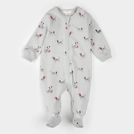 Footed Sleeper - Firefighter Dalmatians