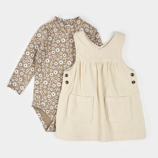 Corduroy Overall Dress Set - Daisy