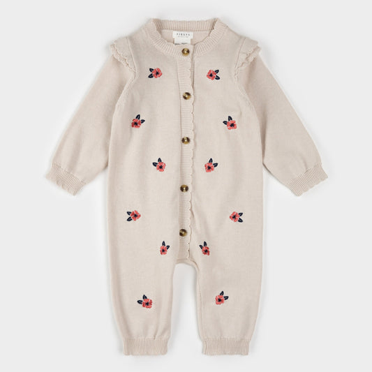 Knit Sweater Playsuit - Poppy